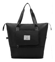 Bolsa Mala Multiuso Dobrável Impermeável Expansível Espaçosa em Nylon Poliéster Alça de Mão Confortável