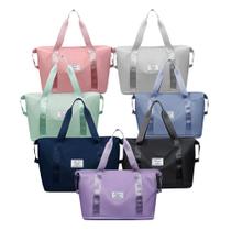 Bolsa Mala Viagem Passeio Dobrável Extensiva Unissex Grande Bolso Antifurto Mala Mão Poliéster