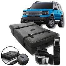 Bolsa Maleiro Teto Vulcanizado Impermeável 175l + Cinta Carga Ford Bronco