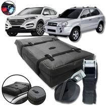 Bolsa Maleiro Teto Vulcanizado Impermeável 175l + Cinta Premium Hyundai Tucson