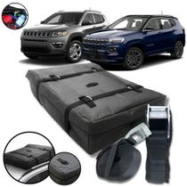 Bolsa Maleiro Teto Vulcanizado Impermeável 175l + Cinta Premium Jeep Compass Bolsa Maleiro Teto Vulcanizado Impermeável 175l + Cinta Premium Jeep Compass
