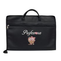 Bolsa Maleta Case para Notebook 15,6 Polegadas Personalizada Professora Coruja Forte Sintético