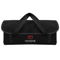 Bolsa Maleta Organizadora Porta Malas Carpete Preto com Logo Bordado Toyota