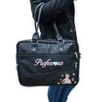 Bolsa Maleta Universitária Personalizada Preto Brilho Professora Levar Material - Coutre Bolsas Bolsa Maleta Universitária Personalizada Preto Brilho Professora Levar Material - Coutre Bolsas