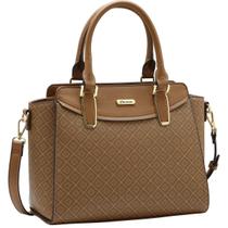 Bolsa Mão e Ombro Chenson Elemento Gráfico Feminina 3485610 Cor:Natural