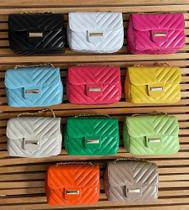 Bolsa Mão Feminina Bag Mini Ombro Lateral Com Alça Corrente