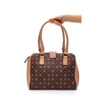 Bolsa Mão Média Feminina Gash Monograma Marrom Café Original