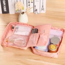 Bolsa maquiagem frasqueira de viagem necessaire cosmeticos