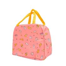 Bolsa Marmita Lancheira Termica Estampada Trabalho Faculdade Gatinhos Rosa