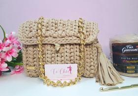 Bolsa marrom em croche