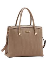 Bolsa Marrom Mini Tramas - Alça de Mão - Chenson Bolsa Marrom Mini Tramas - Alça de Mão - Chenson