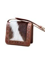 Bolsa Marrua couro legitimo e couro com pelo unica