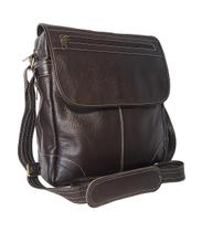 Bolsa Masculina Carteiro Tiracolo De Couro Legítimo Café