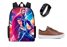 Bolsa Masculina Escolar Lançamento Relogio Digital E Tenis Conjunto Versatil Bolsa Masculina Escolar Lançamento Relogio Digital E Tenis Conjunto Versatil