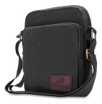 Bolsa Masculina Feminina Transversal Kvn Em Lona e Porta Garrafa