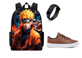 Bolsa Masculina Mais Tenis Infantil E Relogio Digita Led Lançamento novidade