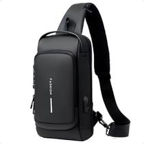 Bolsa Masculina Pochete Transversal Couro Impermeável