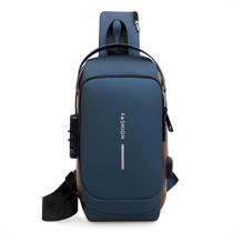 Bolsa Masculina Pochete Transversal Couro Impermeável