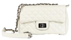 Bolsa Matelasse Social Luxo Couro Off White Onix