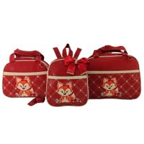 Bolsa maternidade 3 peças raposa