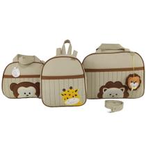 Bolsa maternidade 3 peças safari menino Bolsa maternidade 3 peças safari menino