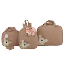 Bolsa maternidade 3 peças urso nude Bolsa maternidade 3 peças urso nude