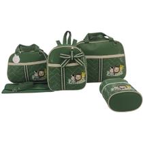 Bolsa maternidade 5 peças safari baby verde militar Bolsa maternidade 5 peças safari baby verde militar