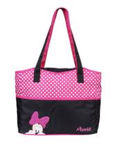 Bolsa Maternidade BabyGo Baby Bag Luxo c/ Trocador G Disney Minnie Baby Preto/rosa