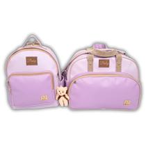 Bolsa Maternidade Bebe Candy Grande + Mochila + Trocador + Urso Chaveiro