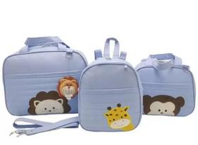 Bolsa Maternidade Bebê Kit 3 Peças Safari ul Impermeável