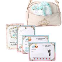 Bolsa Maternidade Bege com 02 Fraldas com Acessórios para Bebê RN