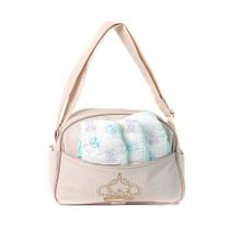 Bolsa Maternidade Bege com 03 Fraldas para Bebê RN - Saída Maternidade Bolsa Maternidade Bege com 03 Fraldas para Bebê RN - Saída Maternidade