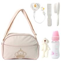 Bolsa Maternidade Bege com Pentinho e Escovinha para Boneca Bebê Reborn Bolsa Maternidade Bege com Pentinho e Escovinha para Boneca Bebê Reborn