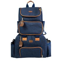 Bolsa Maternidade c/ Mochila em Linho Sintético Luxo Corano