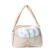 Bolsa Maternidade com 03 Fraldas para Boneca Bebê Reborn Bege