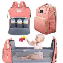 Bolsa maternidade com trocador - Cor salmão