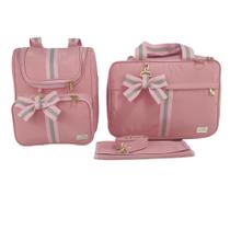 Bolsa maternidade de luxo rosa - LET BABY BOLSAS DE MATERNIDADE