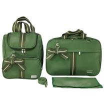 Bolsa maternidade de luxo verde militar - LET BABY BOLSAS DE MATERNIDADE