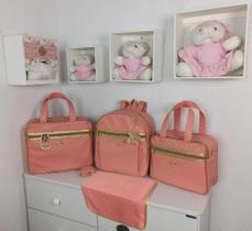Bolsa Maternidade Feminino Kit 2 Bolsas + Mochila + Troc Cor