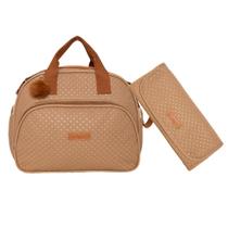 Bolsa Maternidade Grande Pirulitando Trocador Leveza Amêndoa