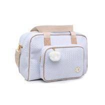 Bolsa Maternidade Lequiqui Chevron Grande - Azul