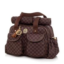 Bolsa Maternidade Lequiqui Escocesa Grande - Marrom Bolsa Maternidade Lequiqui Escocesa Grande - Marrom
