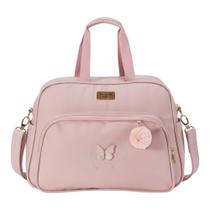 Bolsa Maternidade M Borboleta com Bolso Frontal e Lateral Rosa - 1 peça Bolsa Maternidade M Borboleta com Bolso Frontal e Lateral Rosa - 1 peça