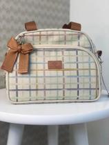 Bolsa Maternidade M Chic Linho Xadrez Bolsa Maternidade M Chic Linho Xadrez
