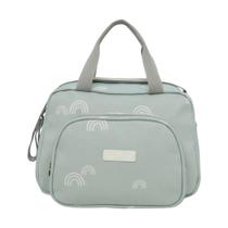 Bolsa maternidade média Céu Encantado verde acinzentado - Pirulitando