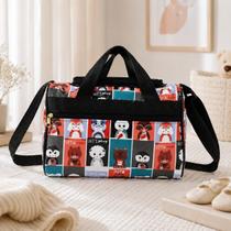 Bolsa Maternidade Média Elegante Espaçosa Prática Resistente Cor:Preto