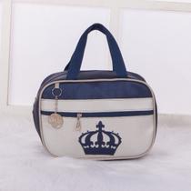 Bolsa Maternidade Media Imperial Marinho C/ Cinza 1 Pç