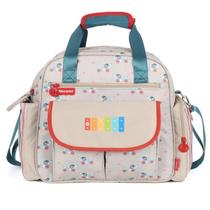 Bolsa Maternidade Mochila Fisher Price Bege Costas e Transversal Luxcel