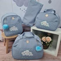 Bolsa Maternidade Nuvem Chuva de Amor com mochila e trocador Bolsa Maternidade Nuvem Chuva de Amor com mochila e trocador