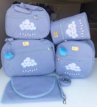 Bolsa Maternidade Nuvem Kit de Malas Chuva de Amor Saída de Maternidade - Ateliê Baby